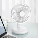沃品（WOPOW） FA17台式小风扇USB便携式可充电型大风力迷你办公室桌上夏天强力台式 白色